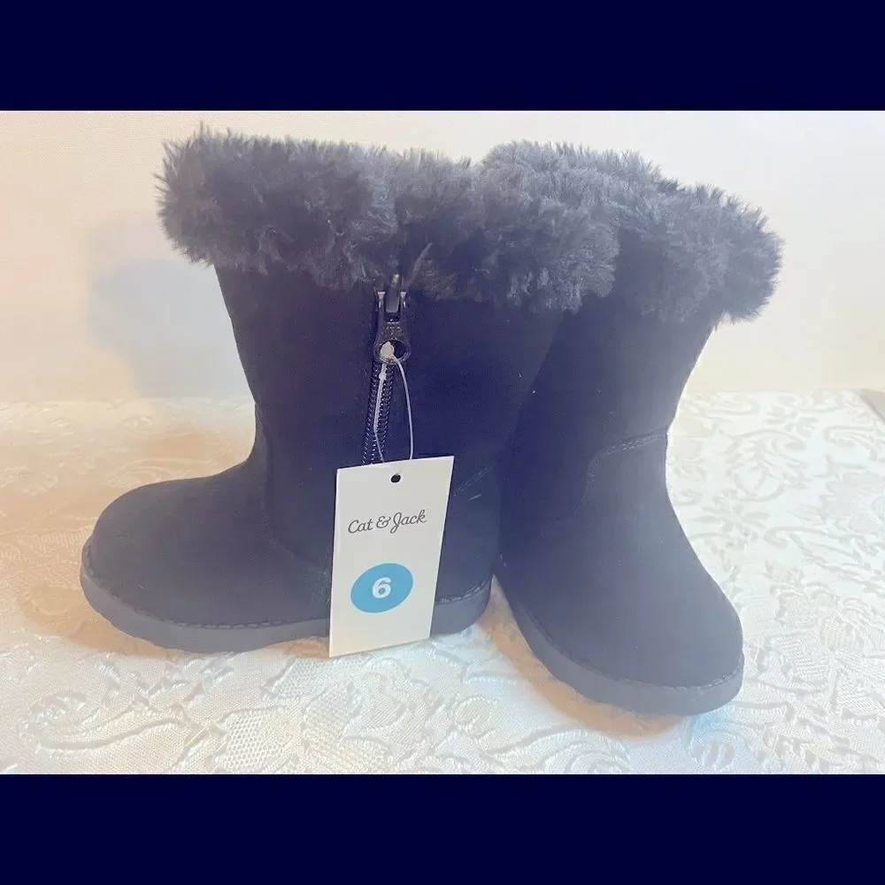 💥Cat & Jack Girls Georgeina faux suede  Boots Sizes : Various